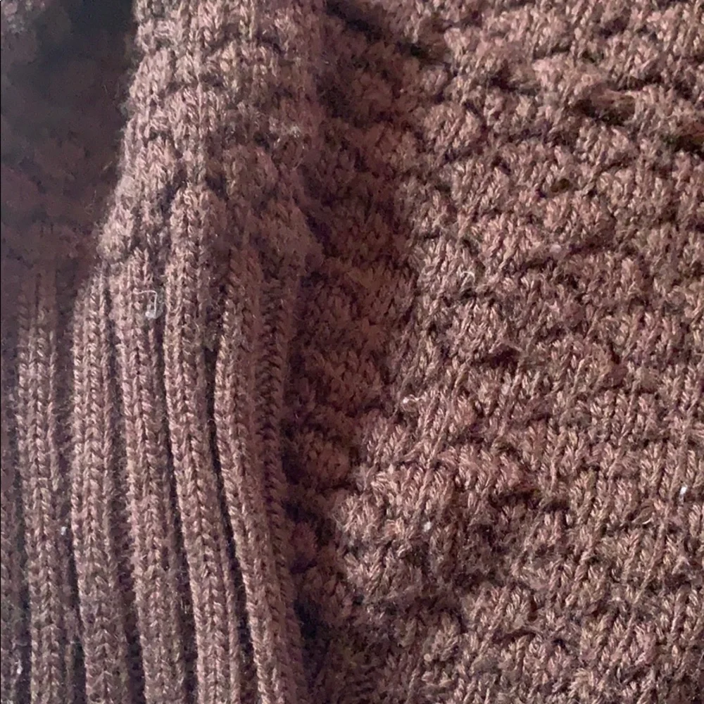 The Limited Brown Button Down Tie Sweater
